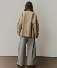 【予約開始待ち】カーブスリーブボウタイリボンショートトレンチ