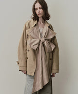 【予約開始待ち】カーブスリーブボウタイリボンショートトレンチ