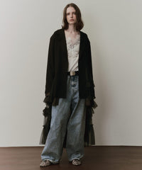 【予約開始待ち】アシンメトリーチュールドッキングテーラードJK