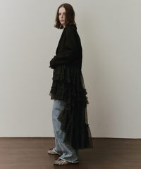 【予約開始待ち】アシンメトリーチュールドッキングテーラードJK