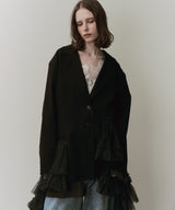 【予約開始待ち】アシンメトリーチュールドッキングテーラードJK