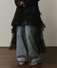 【予約開始待ち】アシンメトリーチュールドッキングテーラードJK