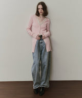 【予約】バックスリットリブカーディガン