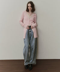 【予約】バックスリットリブカーディガン