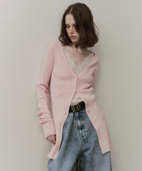 【予約】バックスリットリブカーディガン