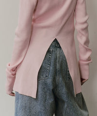 【予約】バックスリットリブカーディガン