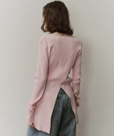 【予約】バックスリットリブカーディガン