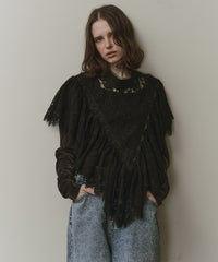 【予約開始待ち】2WAY vintage調モチーフレースつけ衿