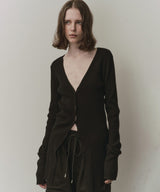 【予約】バックスリットリブカーディガン