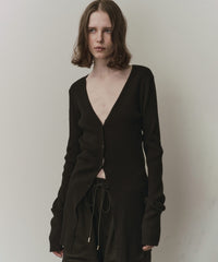 【予約】バックスリットリブカーディガン