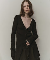 【予約】バックスリットリブカーディガン