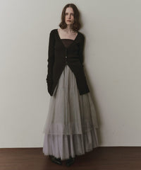 【予約】バックスリットリブカーディガン