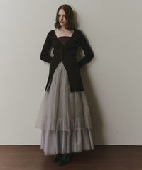 【予約】バックスリットリブカーディガン