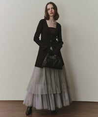 【予約】バックスリットリブカーディガン