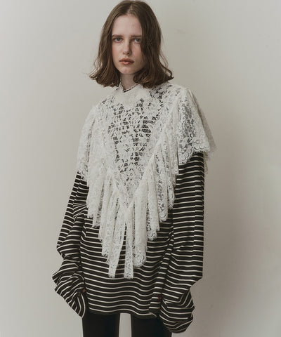 【予約10%OFF】2WAY vintage調モチーフレースつけ衿