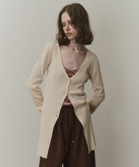 【予約】バックスリットリブカーディガン