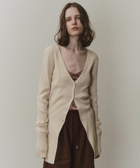 【予約】バックスリットリブカーディガン