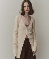 【予約】バックスリットリブカーディガン