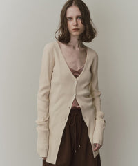 【予約】バックスリットリブカーディガン
