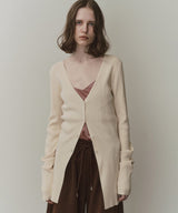【予約】バックスリットリブカーディガン