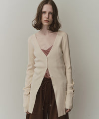 【予約】バックスリットリブカーディガン