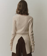 【予約】バックスリットリブカーディガン