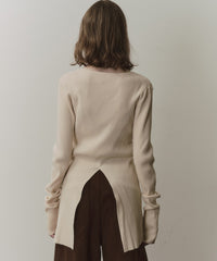 【予約】バックスリットリブカーディガン