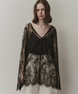 【予約】2WAY総レースVネックオーバーTOPS