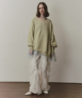 アシンメトリースリットニット