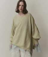 アシンメトリースリットニット