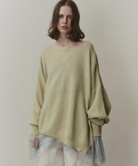 アシンメトリースリットニット