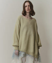 アシンメトリースリットニット