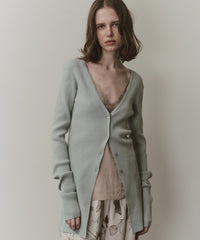 【予約】バックスリットリブカーディガン