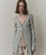 【予約】バックスリットリブカーディガン
