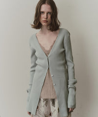 【予約】バックスリットリブカーディガン