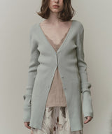 【予約】バックスリットリブカーディガン