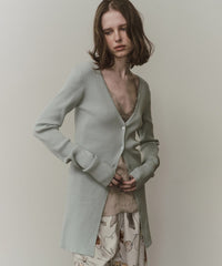 【予約】バックスリットリブカーディガン