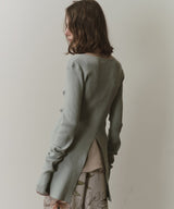 【予約】バックスリットリブカーディガン