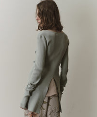 【予約】バックスリットリブカーディガン