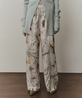 オリジナルvintageフラワープリントストレートパンツ
