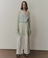 【予約】2WAY総レースVネックオーバーTOPS