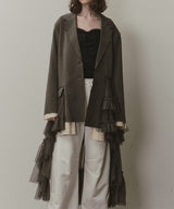 【予約開始待ち】アシンメトリーチュールドッキングテーラードJK