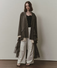 【予約開始待ち】アシンメトリーチュールドッキングテーラードJK