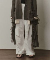 【予約開始待ち】アシンメトリーチュールドッキングテーラードJK