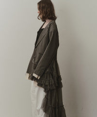 【予約開始待ち】アシンメトリーチュールドッキングテーラードJK