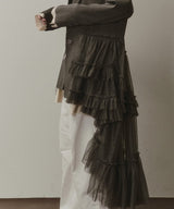 【予約開始待ち】アシンメトリーチュールドッキングテーラードJK