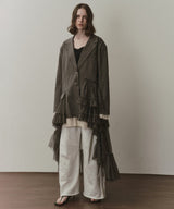 【予約開始待ち】アシンメトリーチュールドッキングテーラードJK