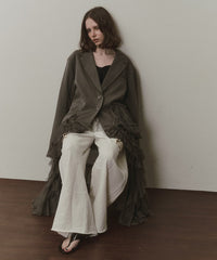 【予約開始待ち】アシンメトリーチュールドッキングテーラードJK