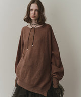 アシンメトリースリットニット