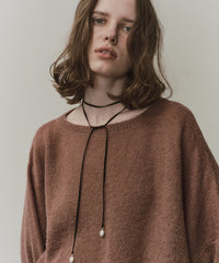 アシンメトリースリットニット